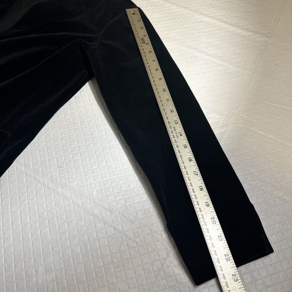 Vintage The Traveler by Connie Black Velvet Blazer Jacket Medium Lagenlook - Picture 5 of 9